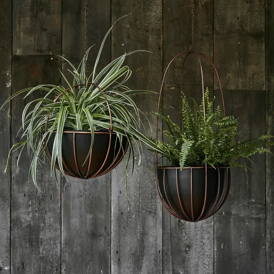 Ivyline Kensington Copper Hanging Planter - Large - image 1