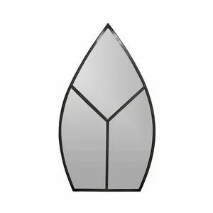 Ivyline Outdoor Leaf Arch Mirror - Black - image 2