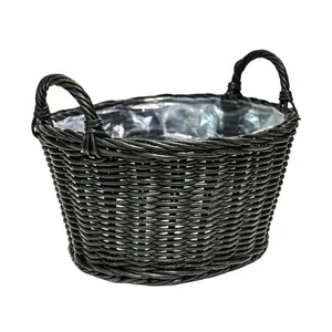 Ivyline Lined Basket - Grey - image 2