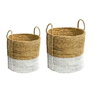 Ivyline Log & Kindling White Basket Set