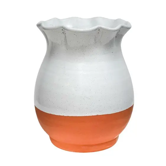 Ivyline Moreton Scalloped Vase - Ivory - image 1