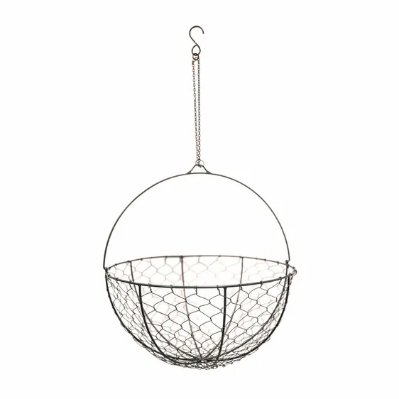 Ivyline Netted Hanging  Zinc Basket Planter - image 2