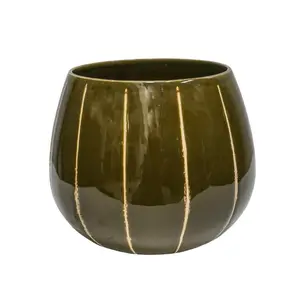 Ivyline Nova Wax Relief Planter - Green - image 2