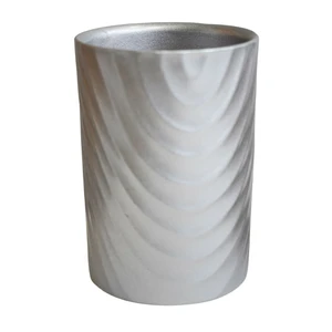 Ivyline Orchid Cylinder Silver Planter