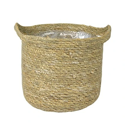 Ivyline Otto Natural Woven Basket Planter 28cm - image 1