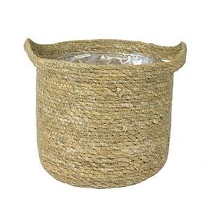 Ivyline Otto Natural Woven Basket Planter 28cm - image 1