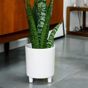 Ivyline Pisa White Planter - Medium - image 1
