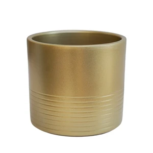 Ivyline Poinsettia Straight Sided Planter - Pearl Gold - image 2