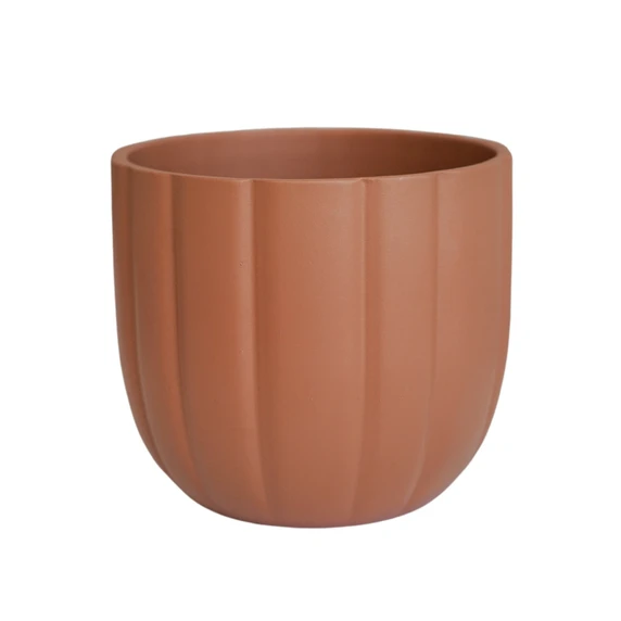 Ivyline Pumpkin Ridged Planter - Orange - image 3