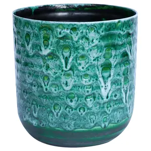 Ivyline Reactive Glaze Emerald Planter - Medium - image 1