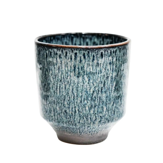Ivyline Reactive Glaze Orchid Planter - Navy - image 1