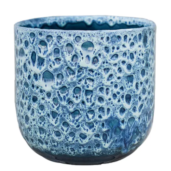 Ivyline Reactive Glaze Sapphire Planter - Medium - image 1