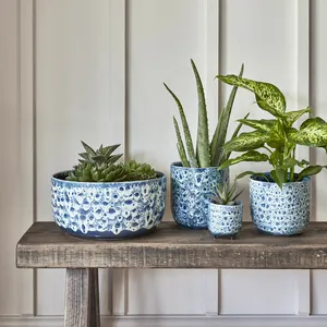 Ivyline Reactive Glaze Sapphire Planter - Large - image 2