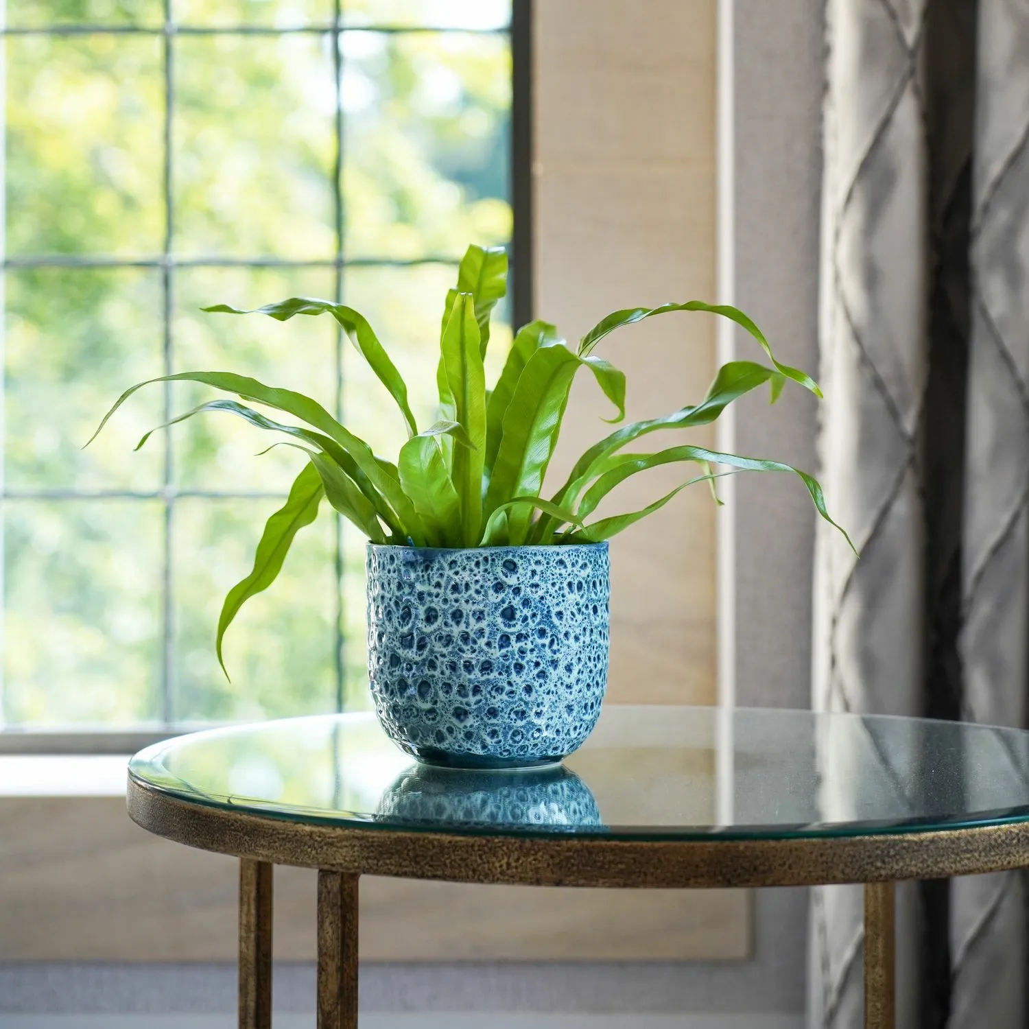 Ivyline 14cm Delphine Garland Rim Glazed Pot - Sage main image 1
