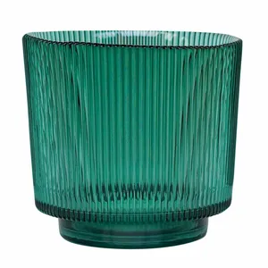 Ivyline Ribbed Emerald Candle Holder - Small - image 2