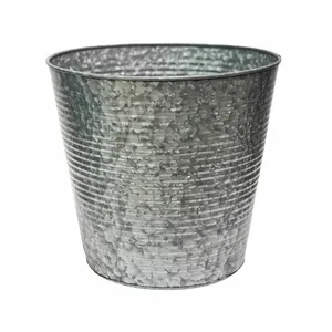 Ivyline Ribbed Galvanised Planter - image 2