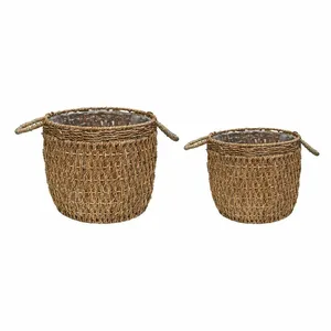 Ivyline Seagrass Lined Baskets Set of Two - image 3