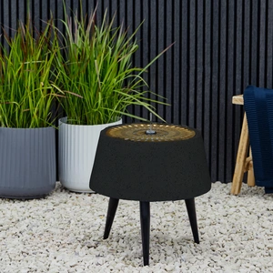 Ivyline Solis Water Feature on Stand - Charcoal