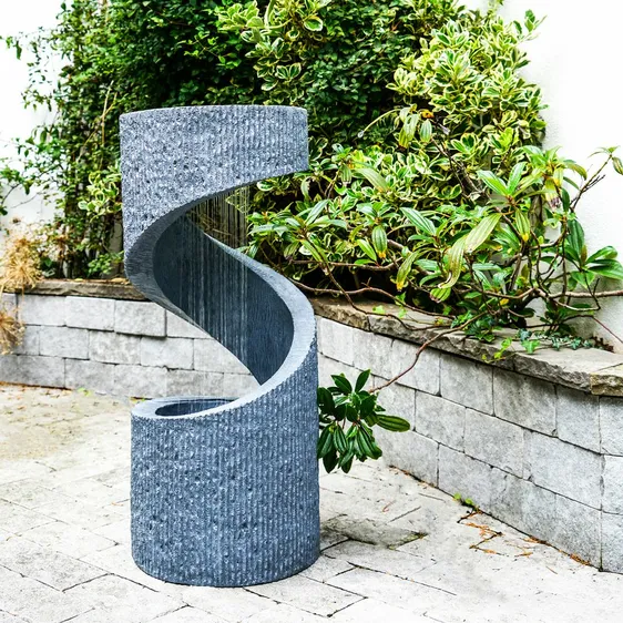 Ivyline Spiral Water Feature - Cement - image 1