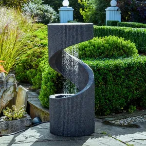 Ivyline Spiral Water Feature - Granite