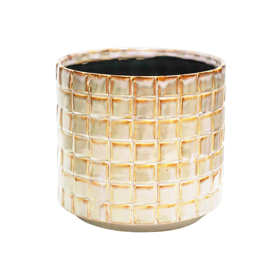 Ivyline Tarah Ivory Glaze Planter - Small - image 1