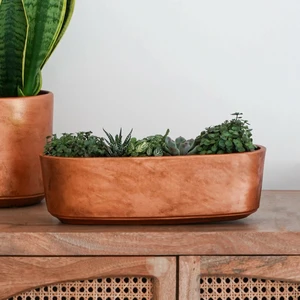 Ivyline Tivoli Copper Long Planter - image 2