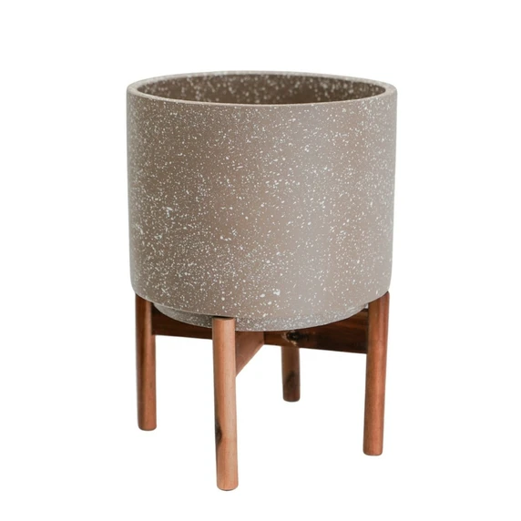 Ivyline Valetta Caramel Planter & Stand 24cm - image 2