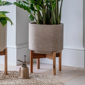 Ivyline Valetta Caramel Planter & Stand 24cm - image 1
