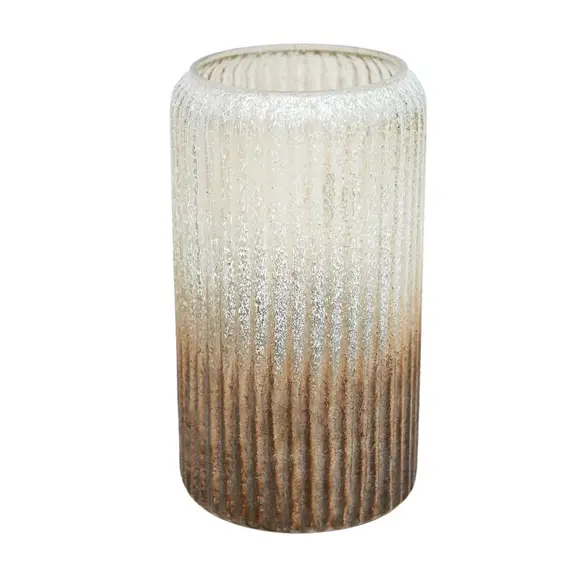 Ivyline Verre Ribbed Gold Vase - image 2