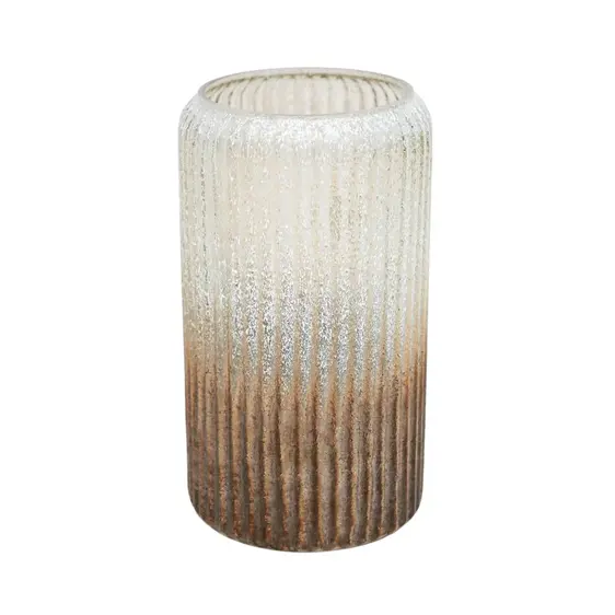 Ivyline Verre Tall Ribbed Gold Vase - image 2