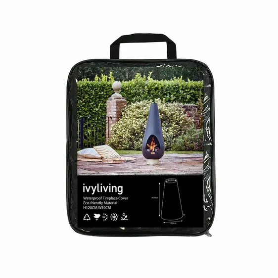 Ivyline Waterproof Fireplace Cover - Medium