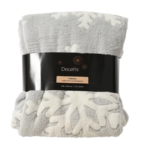 Jacquard Grey Snowflake Throw