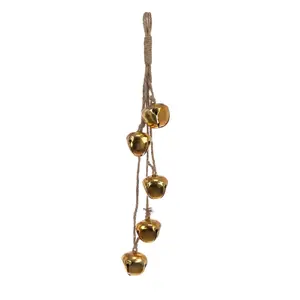 Jingle Bell Hanging Decoration - Gold
