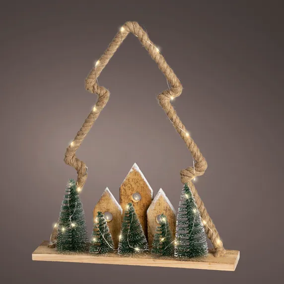 Jute Tree Illuminated Table Decoration