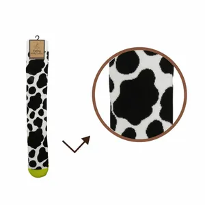Ladies Cow Print Welly Socks