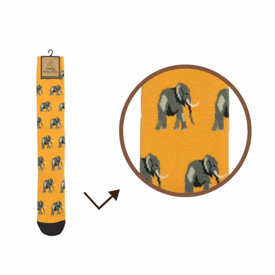 Ladies Ellie Elephant Welly Socks