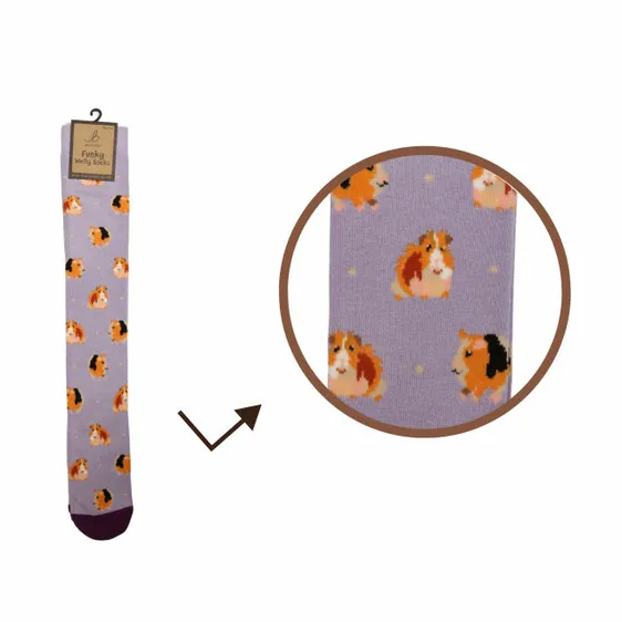 Ladies Guinea Pig Welly Socks