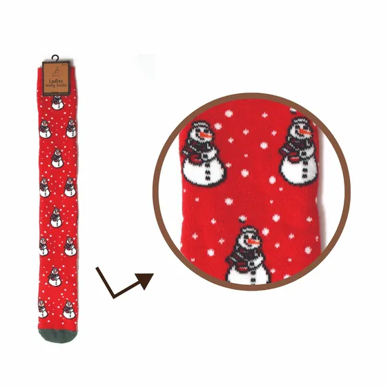 Ladies Let It Snow Welly Socks