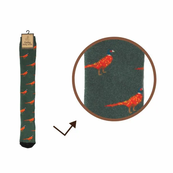 Ladies Pheasant Welly Socks