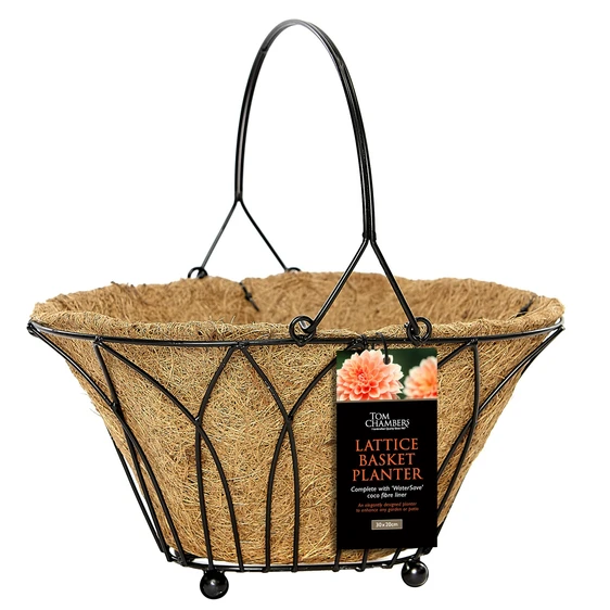 Lattice Basket Planter With Liner - image 3