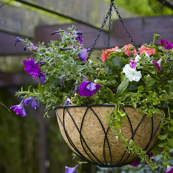 Lattice Hanging Basket With Liner - 40cm - image 1