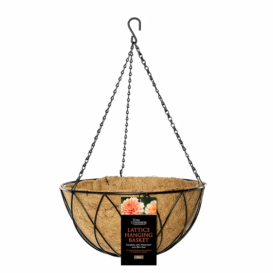 Lattice Hanging Basket With Liner - 35cm - image 2