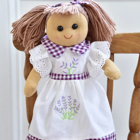 Lavender Dress Rag Doll