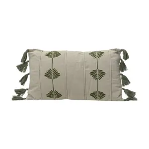 Leaf Design Rectangle Cushion - image 1