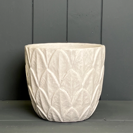 Leaf Patterned Pot - Medium
