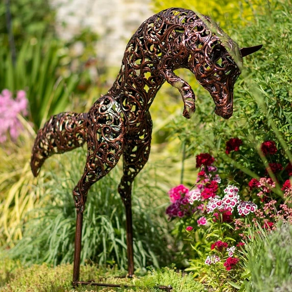 Leaping Fox Sculpture