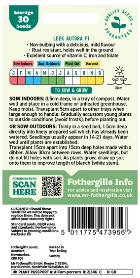 Leek Autora F1 Seeds - image 2
