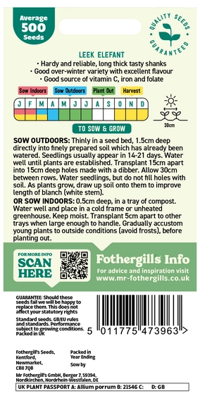 Leek Elefant Seeds - image 2