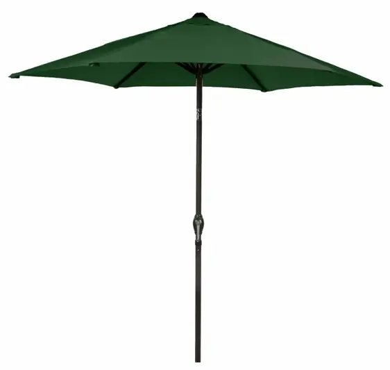 LeisureGrow Soleil Crank & Tilt Forest Green Parasol - 270cm