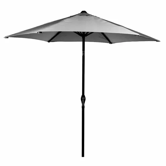 LeisureGrow Soleil Crank & Tilt Grey Parasol - 270cm